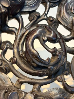 Two large Chinese carved wooden stands, 19th C. — foto 26