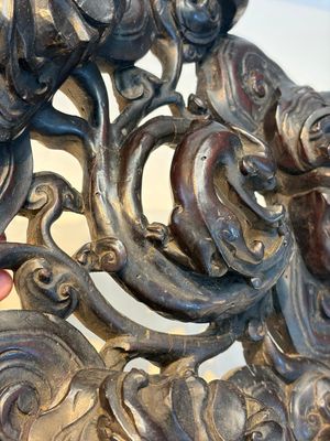 Two large Chinese carved wooden stands, 19th C. — foto 27