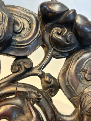Two large Chinese carved wooden stands, 19th C. — foto 29