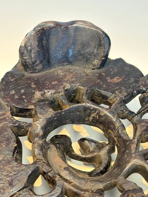 Two large Chinese carved wooden stands, 19th C. — foto 31