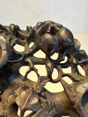 Two large Chinese carved wooden stands, 19th C. — foto 7