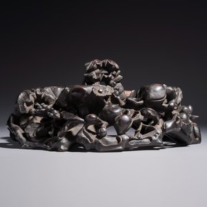 Two large Chinese carved wooden stands, 19th C. — foto 2