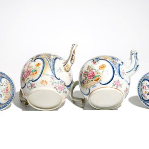 Two large Chinese famille rose teapots and covers, Qianlong — photo 7