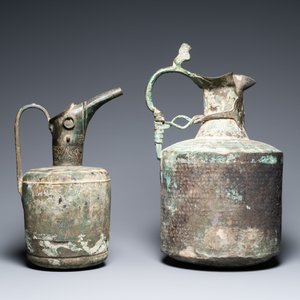 Two large Persian bronze ewers, Khorasan, Iran, 13/15th C. — 照片 4