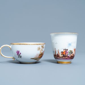 Two Meissen porcelain cups and a saucer, Germany, 18th C. — photo 4