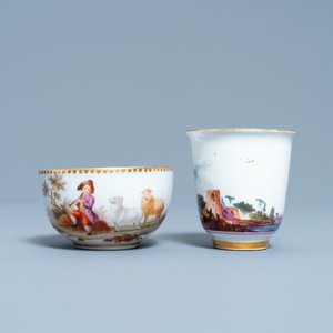 Two Meissen porcelain cups and a saucer, Germany, 18th C. — photo 5