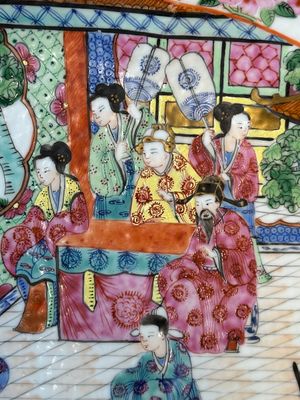 Two oval Chinese Canton famille rose tazzas, 19th C. — 照片 12