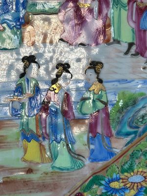 Two oval Chinese Canton famille rose tazzas, 19th C. — 照片 6