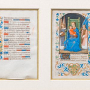 Two pages from an illuminated manuscript, possibly a Book of Hours, probably Flemish, 16th C. — 照片 2