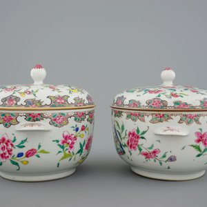 Two pairs of Chinese famille rose tureens with cover, Qianlong, 18th C. — photo 5