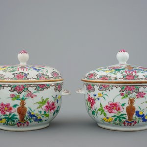 Two pairs of Chinese famille rose tureens with cover, Qianlong, 18th C. — photo 8