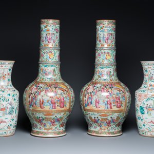 Two pairs of Chinese famille rose vases, 19th C. — photo 4