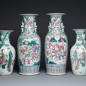 Two pairs of Chinese famille rose vases, 19th C. — 照片 3