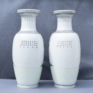 Two pairs of Chinese famille rose vases, Qianlong marks, Republic — 照片 15