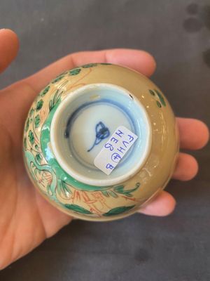 Two pairs of Chinese famille verte cups and saucers, Kangxi — photo 28