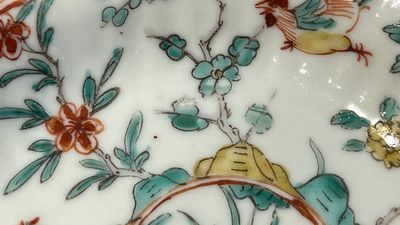Two pairs of Chinese famille verte cups and saucers, Kangxi — photo 6