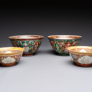 Two pairs of Chinese polychrome Bencharong bowls for the Thai market, 19th C. — photo 1