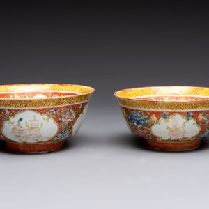 Two pairs of Chinese polychrome Bencharong bowls for the Thai market, 19th C. — photo 2