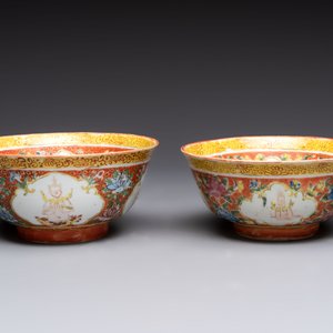 Two pairs of Chinese polychrome Bencharong bowls for the Thai market, 19th C. — photo 5