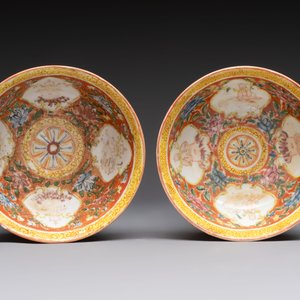 Two pairs of Chinese polychrome Bencharong bowls for the Thai market, 19th C. — photo 6