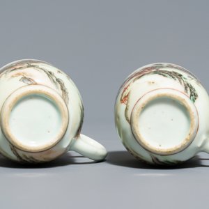 Two pairs of fine Chinese famille rose cups and saucers, Yongzheng/Qianlong — 照片 10
