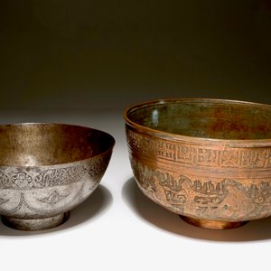 Two Persian engraved tinned copper bowls, prob. Iran, 18th C. — photo 5