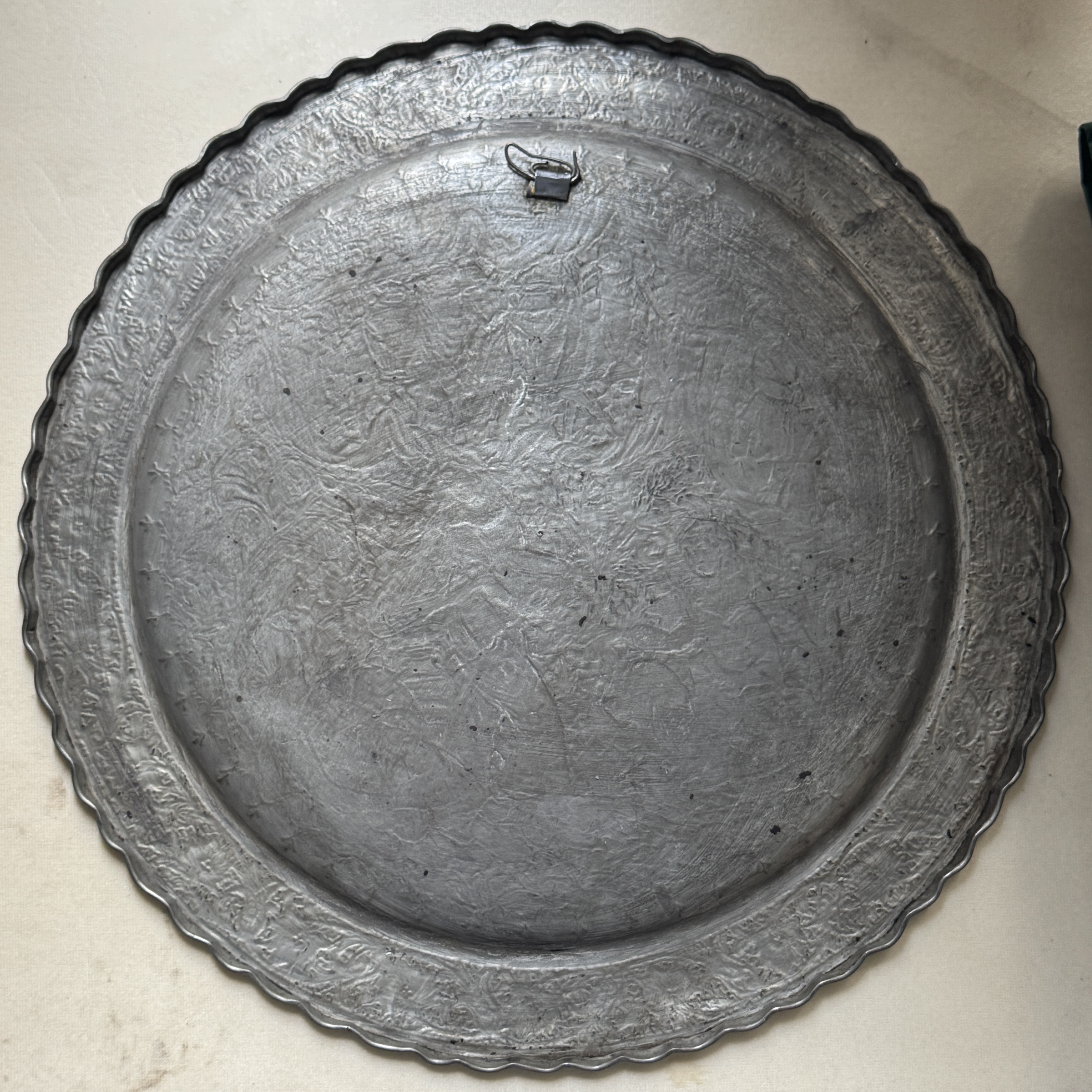 Two Persian engraved tinned-copper dishes — photo 28