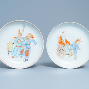 Two polychrome Chinese Canton dishes, 19th C. — 照片 2