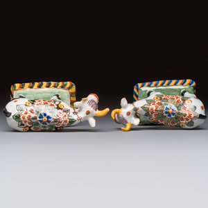 Two polychrome Dutch Delft cows, 19th C. — 照片 7