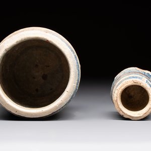 Two polychrome maiolica albarello-shaped ointment jars, Antwerp or Northern Netherlands, late 16th C. — photo 6
