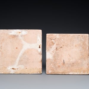 Two Qajar pottery tiles with fine narrative designs, Persia, 19th C. — photo 2