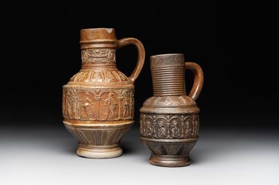 Two Raeren stoneware jugs, late 16th C.