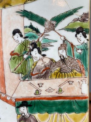 Two rectangular Chinese famille verte plaques, Kangxi — 照片 6