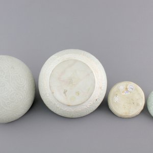 Two round Qingbai boxes with covers, Song and Yuan Dynasty — foto 8