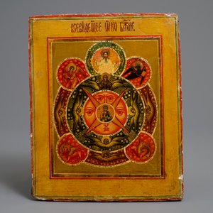 Two Russian icons: 'Saint Michael' and 'The all-seeing eye of God', 19th C. — 照片 3