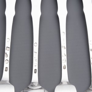 Two sets of silver spoons and forks, Bruges, dated (17)94 — photo 4