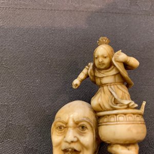 Two signed Japanese ivory okimono, Meiji, 19th C. — 照片 16
