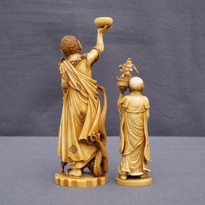 Two signed Japanese ivory okimono, Meiji, 19th C. — 照片 6