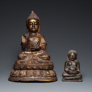 Two Thai gilt-lacquered bronze Buddha sculptures, 19/20th C. — photo 2