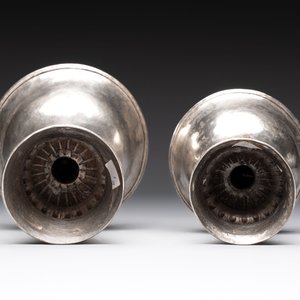 Two Tibetan silver butter lamps, 19th C. — photo 6