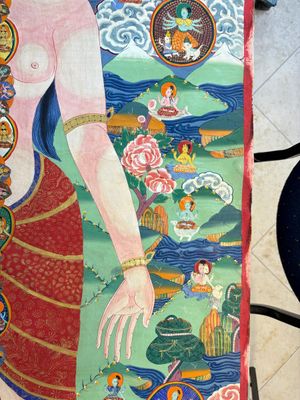 Two Tibetan thangkas depicting a Mandala and Chakras, 19th C. — 照片 17