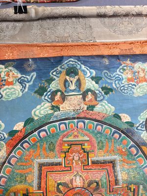 Two Tibetan thangkas depicting a Mandala and Chakras, 19th C. — 照片 4