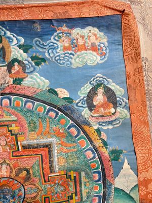 Two Tibetan thangkas depicting a Mandala and Chakras, 19th C. — 照片 5
