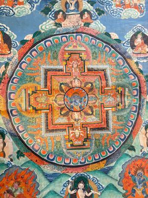 Two Tibetan thangkas depicting a Mandala and Chakras, 19th C. — 照片 6