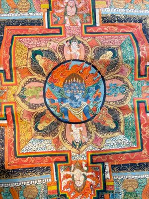 Two Tibetan thangkas depicting a Mandala and Chakras, 19th C. — 照片 7