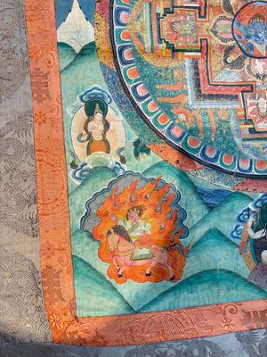 Two Tibetan thangkas depicting a Mandala and Chakras, 19th C. — 照片 8