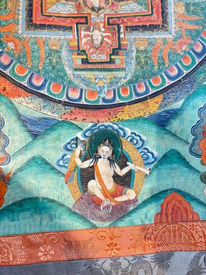 Two Tibetan thangkas depicting a Mandala and Chakras, 19th C. — 照片 9