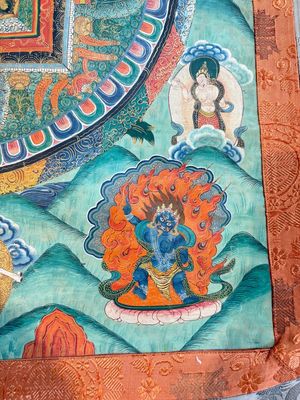 Two Tibetan thangkas depicting a Mandala and Chakras, 19th C. — 照片 10
