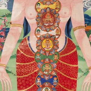 Two Tibetan thangkas depicting a Mandala and Chakras, 19th C. — 照片 5
