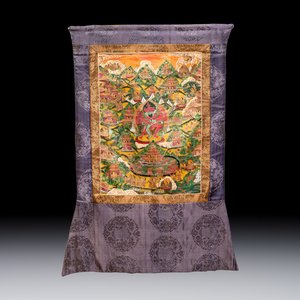Two Tibetan thangkas depicting Vajrabhairava and Yab-Yum, 19/20th C. — photo 4